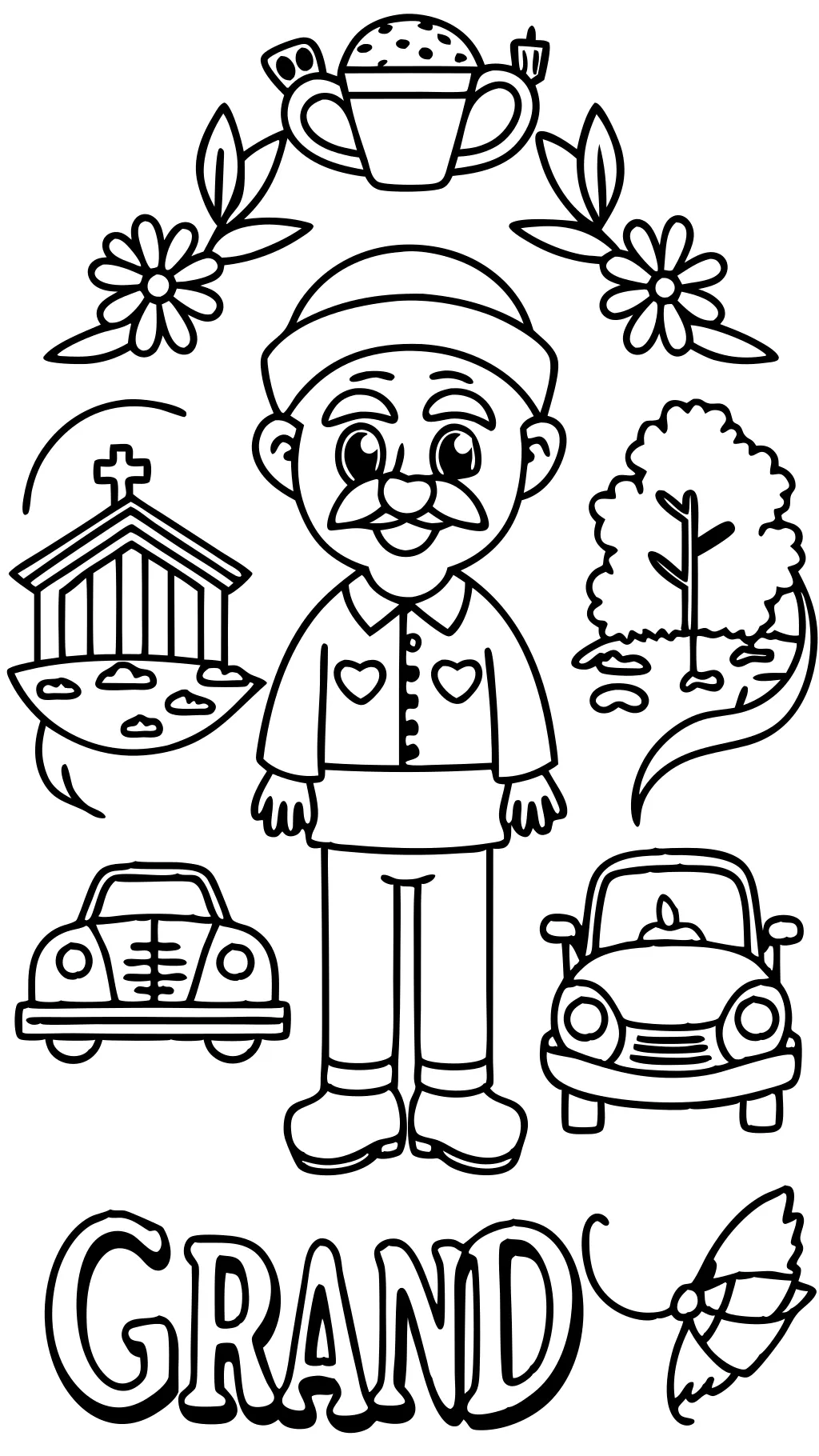 coloring pages for grandpa